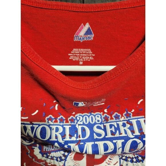 Philadelphia Phillies 2008 World Series Tee SZ M #078 - Picture 2 of 3